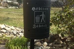 hřbitovní odpadkový  koš